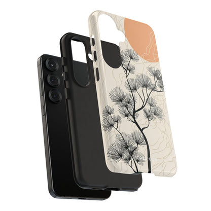 Spiky Tree Sunset Samsung S25 Case - Tough