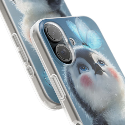 Frosty Penguin Glow · Soft Phone Case for iPhone