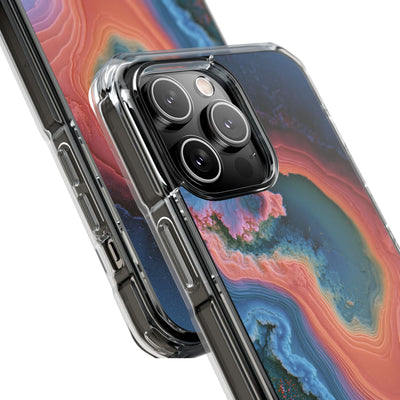 Luminous Resonance · Clear Impact Magnetic Phone Case for iPhone · Blue