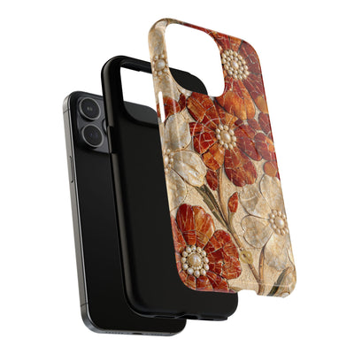 Carnelian Pearl Bloom · Tough 2.0 Magnetic Phone Case for iPhone · Orange