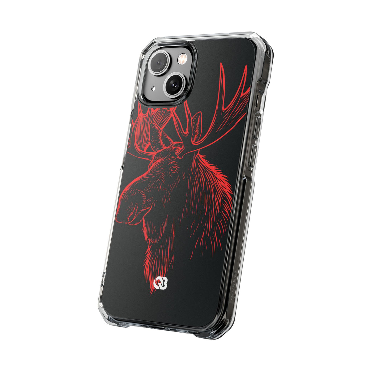 Nordic Elk · Clear Impact Magnetic Phone Case for iPhone · Black