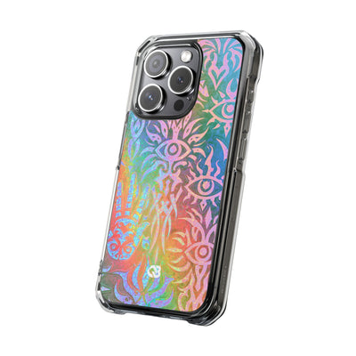 Chromatic Mystic Sigil · Clear Impact Magnetic Phone Case for iPhone · Blue