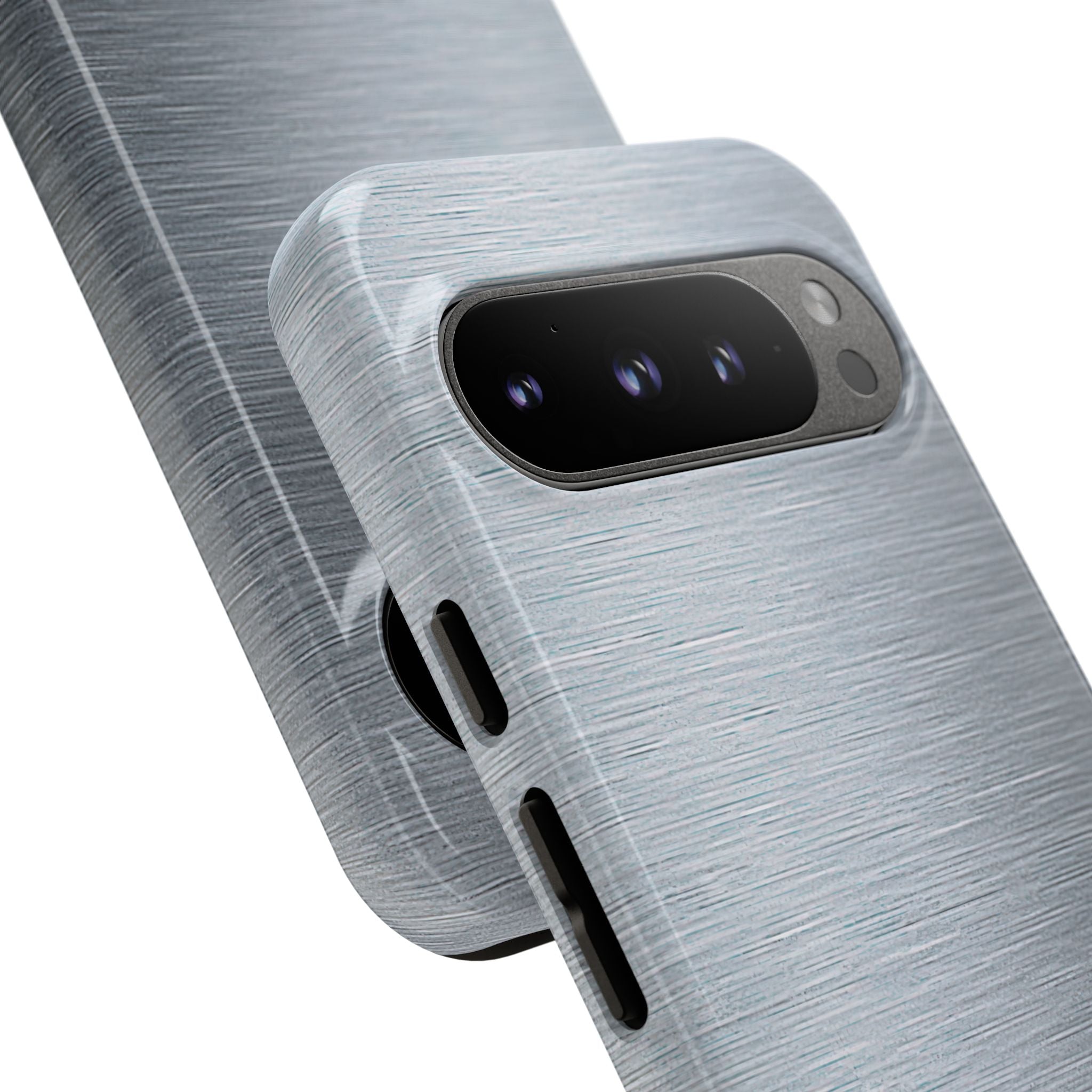 Silver Tough Phone Case for Google Pixel - Satin Chrome Grain