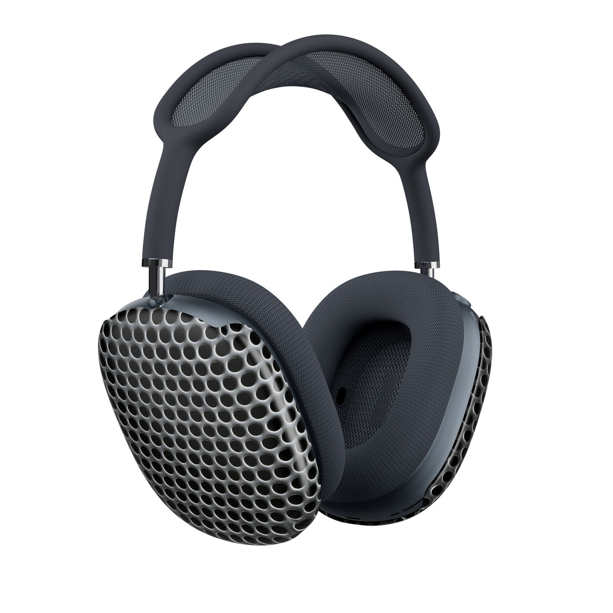 Brushed Perforated Steel · Hard Case for AirPods Max · Silver