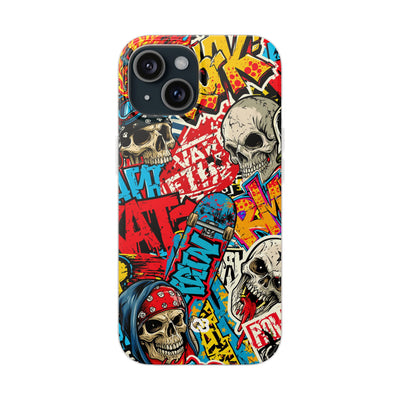 Skate Skull Riot · Lite Phone Case for iPhone ·  Red