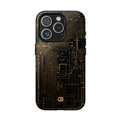 Gold Tough 2.0 Magsafe Phone Case for iPhone - Amber Core Mainframe