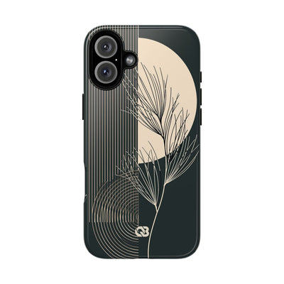 Black Tough Phone Case for iPhone - Obsidian Sand Willow