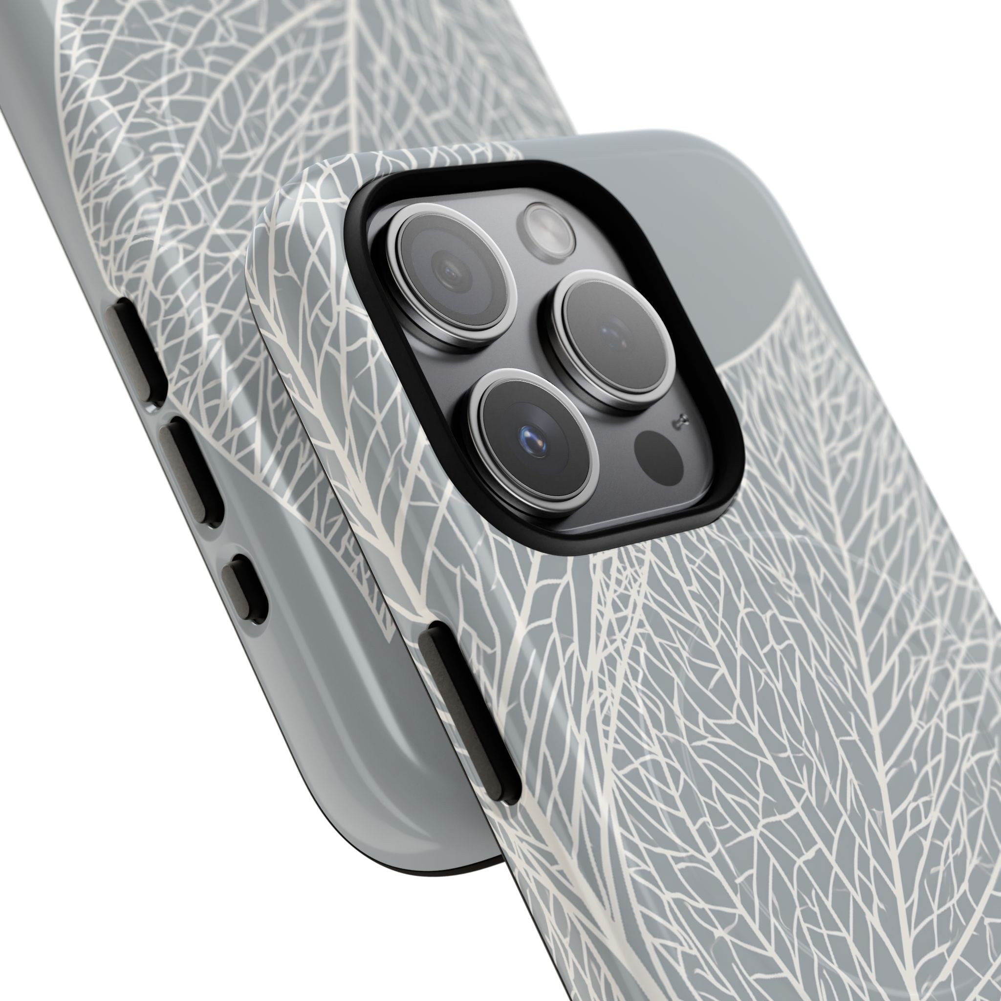 Grey Tough 2.0 Magsafe Phone Case for iPhone - Frosted Ash Veins
