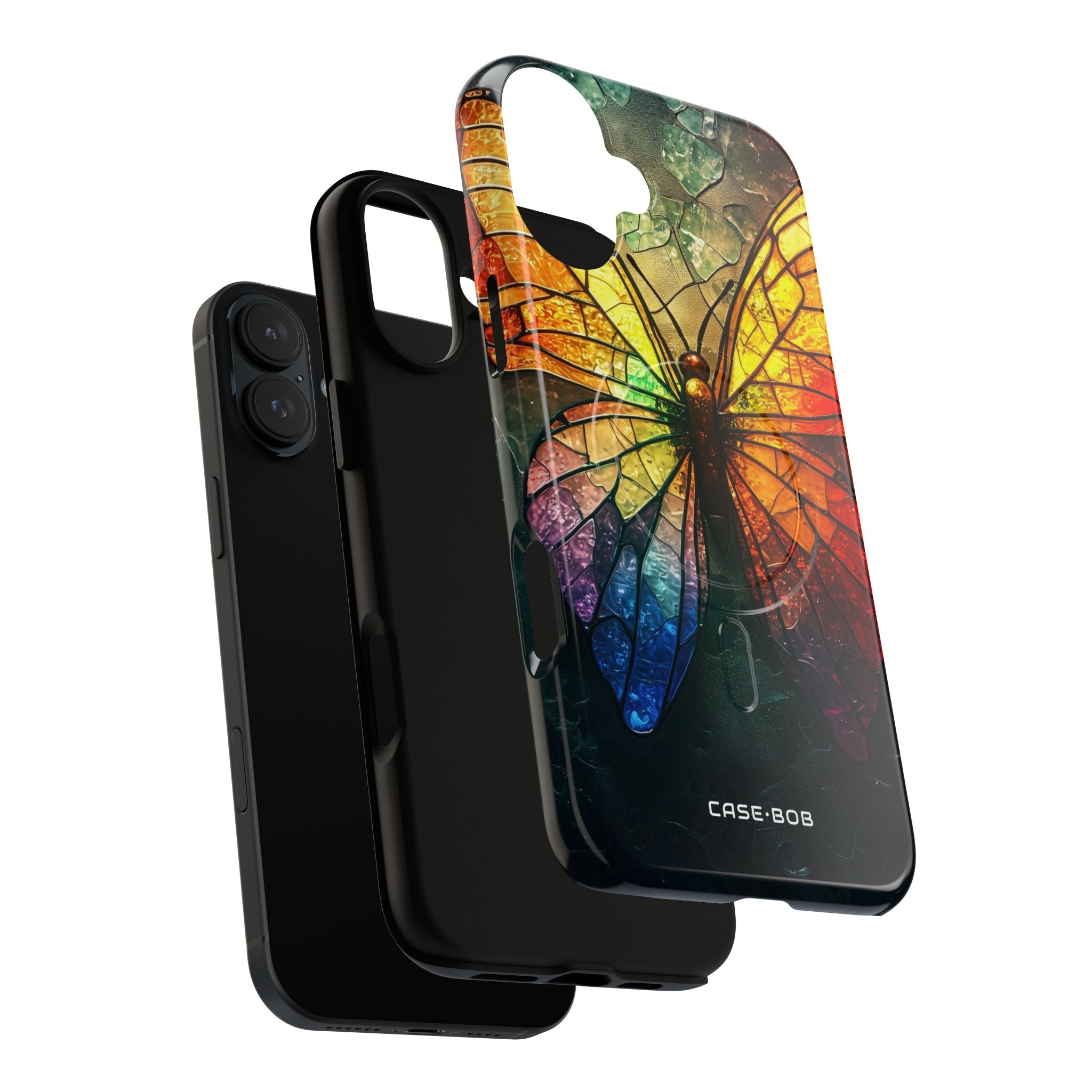 Stained Glass Butterfly iPhone 16 Plus Skal - Tough+