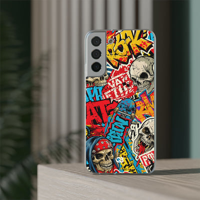 Skate Skull Riot · Lite Phone Case for Samsung · Red