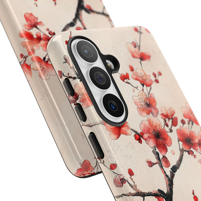 Crimson Silk Flora · Tough Phone Case for Samsung