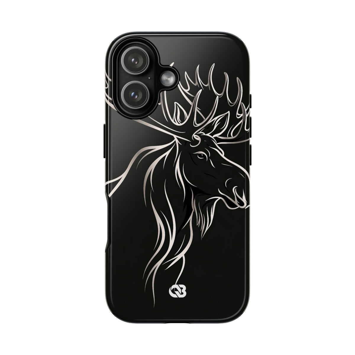 Nordic Moose Contour · Tough Phone Case for iPhone · Black