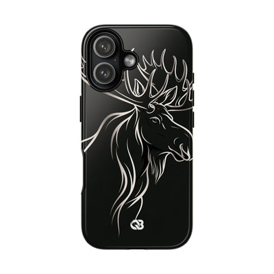 Nordic Moose Contour · Tough Phone Case for iPhone · Black