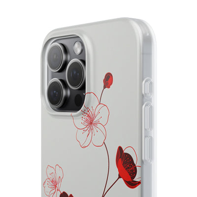 Red Lite Phone Case for iPhone - Kyoto Ember Bloom