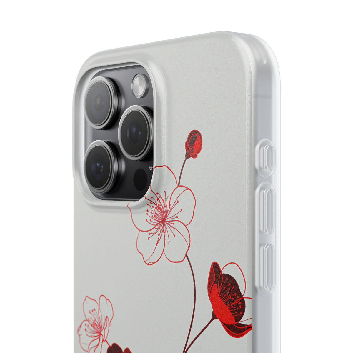 Crimson Sakura Blossom · Lite Phone Case for iPhone ·  Red
