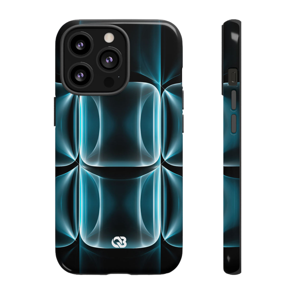 Translucent Cyber Grid · Tough Phone Case for iPhone · Teal