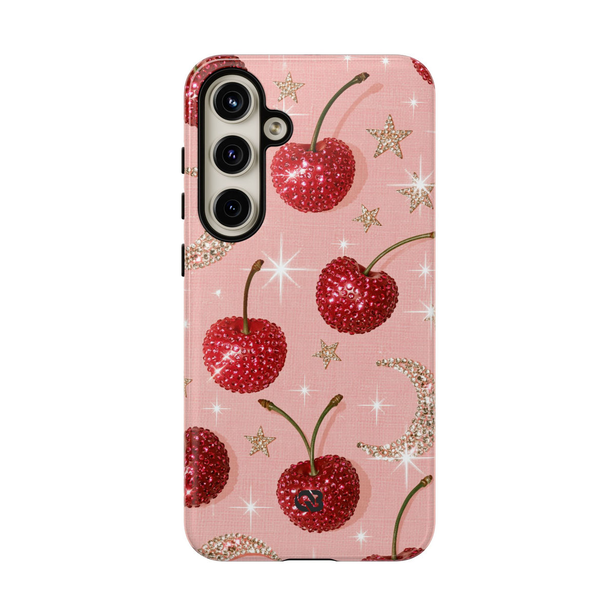 Bedazzled Ruby Cherries · Tough Phone Case for Samsung · Pink