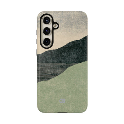 Green Tough Phone Case for Samsung - Moss Ridge Grain