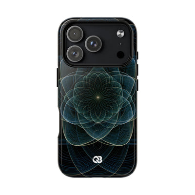 Blue Tough 2.0 Magsafe Phone Case for iPhone - Celestial Wireframe Bloom