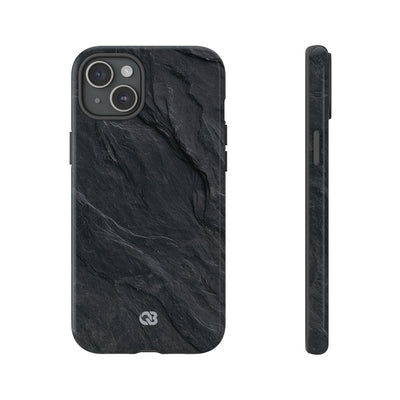 Black Tough Phone Case for iPhone - Midnight Slate Ridge