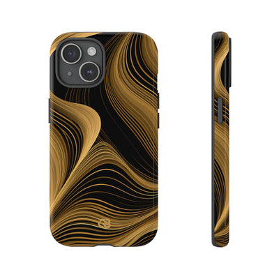 Gold Tough Phone Case for iPhone - Molten Copper Strands