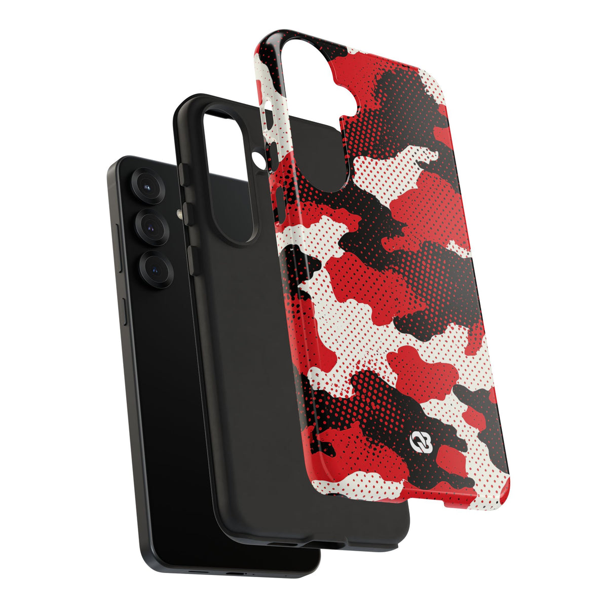 Crimson Halftone Camo · Tough Phone Case for Samsung · Red