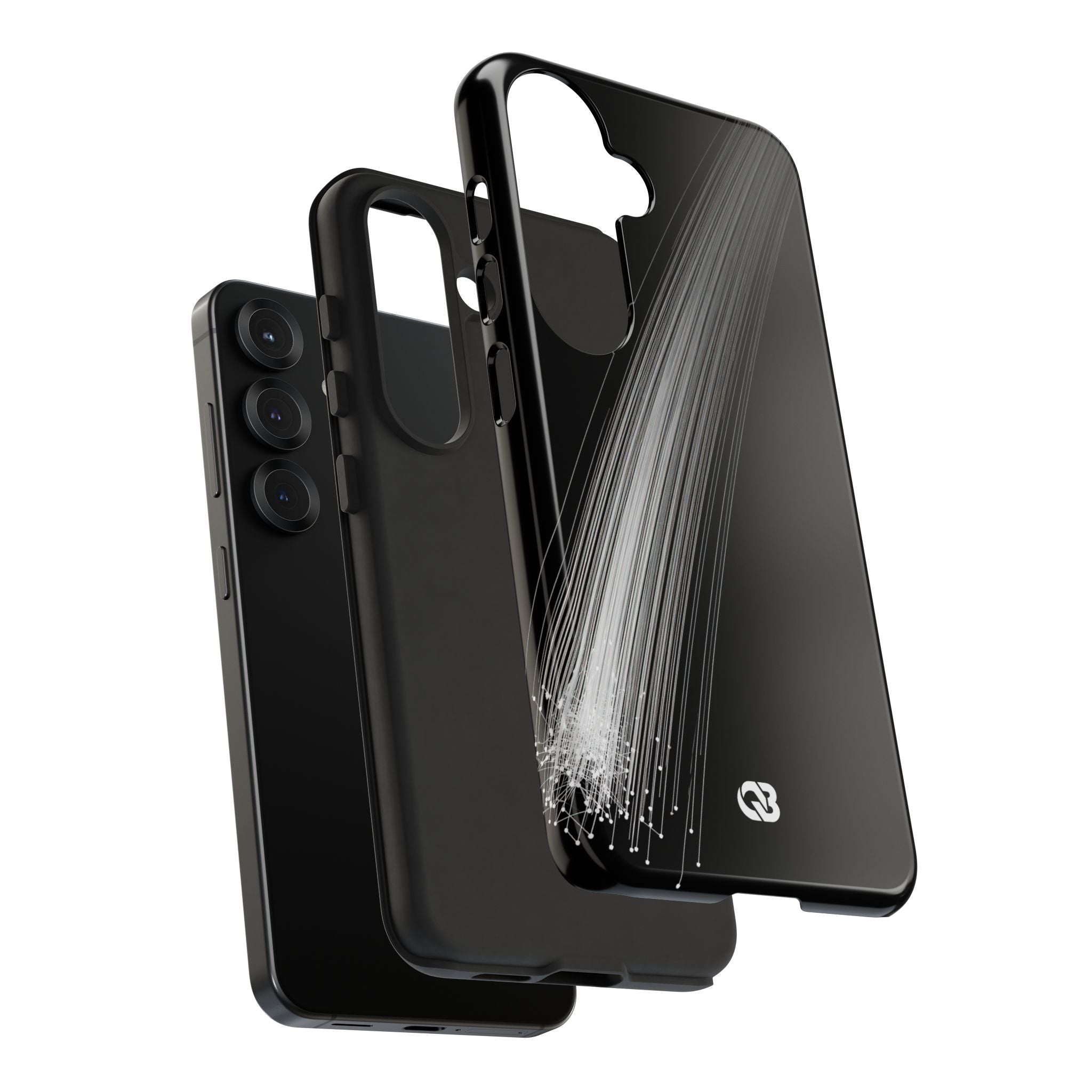 Black Tough Phone Case for Samsung - Linear Velocity Beam