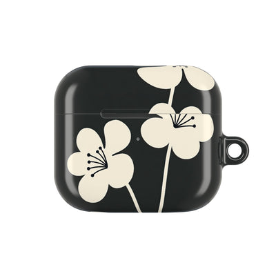 Nordic Blossom · Hard Case for AirPods & AirPods Pro · Black