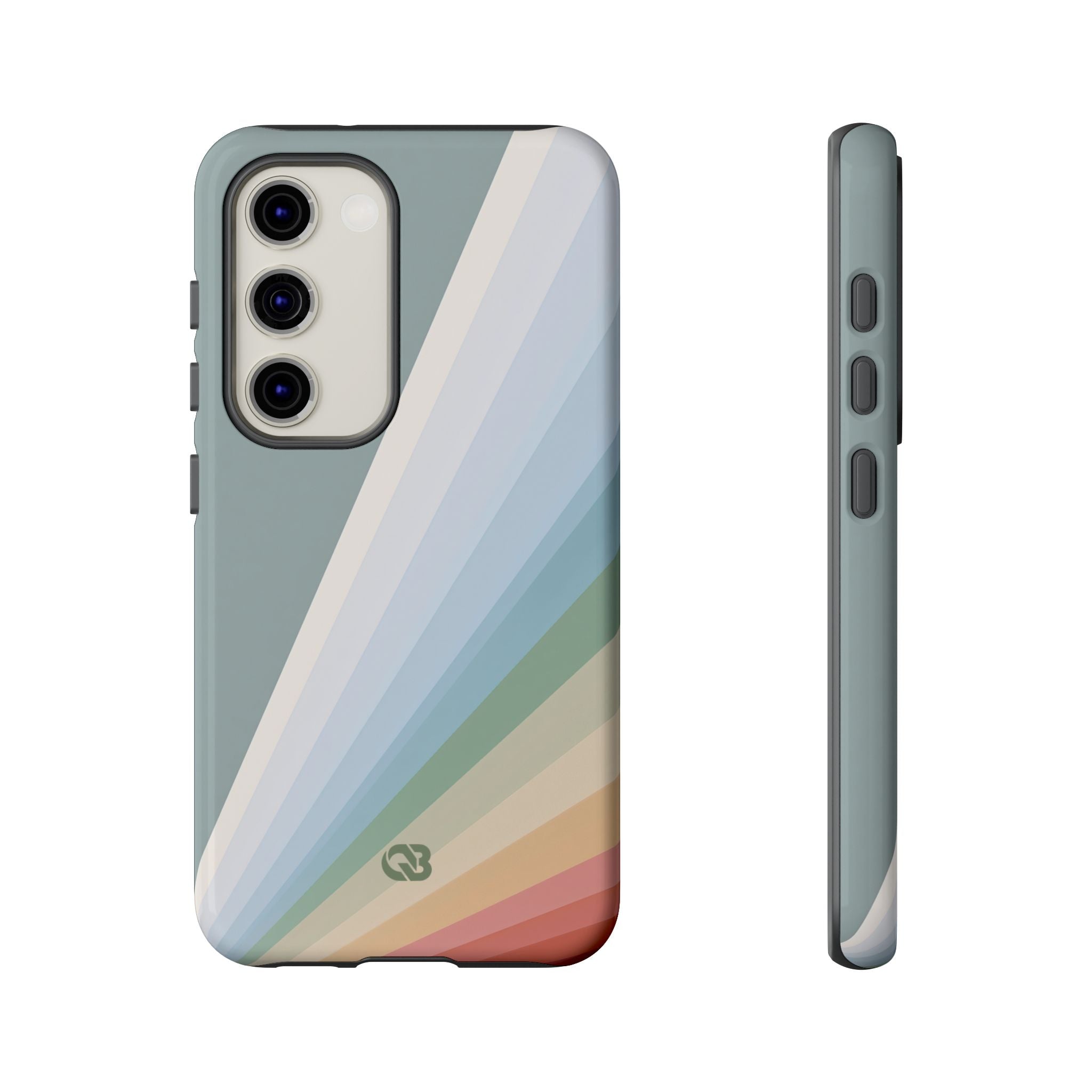 Green Tough Phone Case for Samsung - Sage Prism Beam