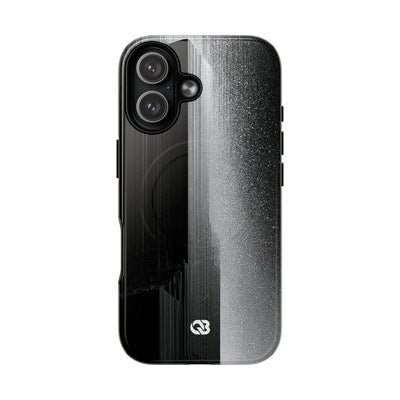 Black Tough 2.0 Magsafe Phone Case for iPhone - Brutalist Pixel Monolith