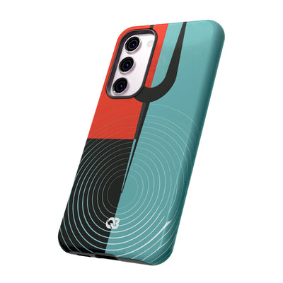 Teal Tough Phone Case for Samsung - Sonic Static Split