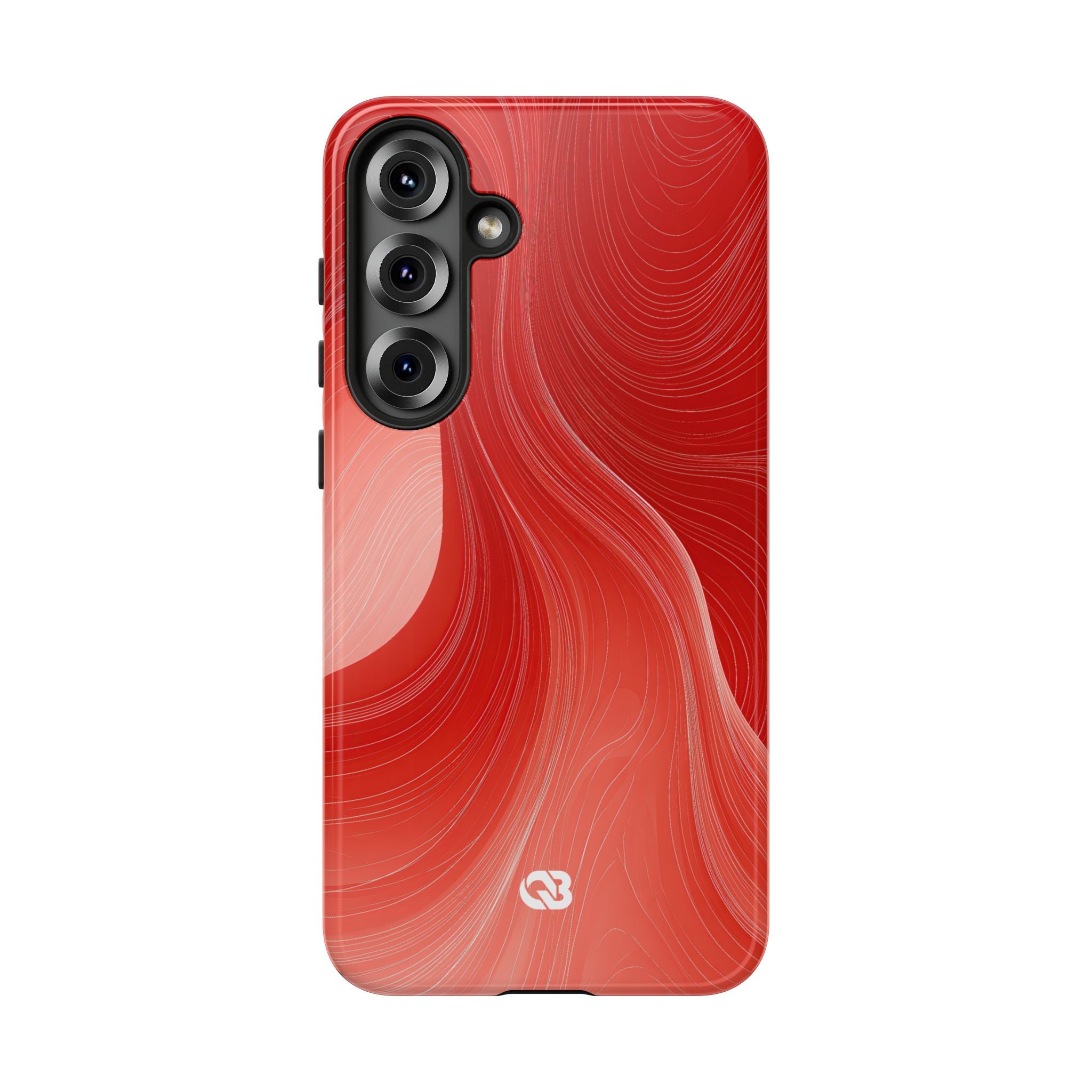 Red Tough Phone Case for Samsung - Crimson Silk Strands