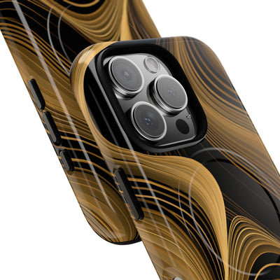 Gold Tough 2.0 Magsafe Phone Case for iPhone - Molten Copper Strands