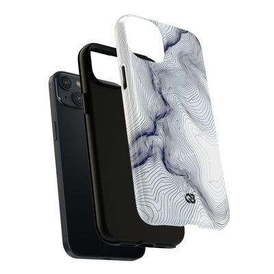 White Tough 2.0 Magsafe Phone Case for iPhone - Nordic Ridge Topo