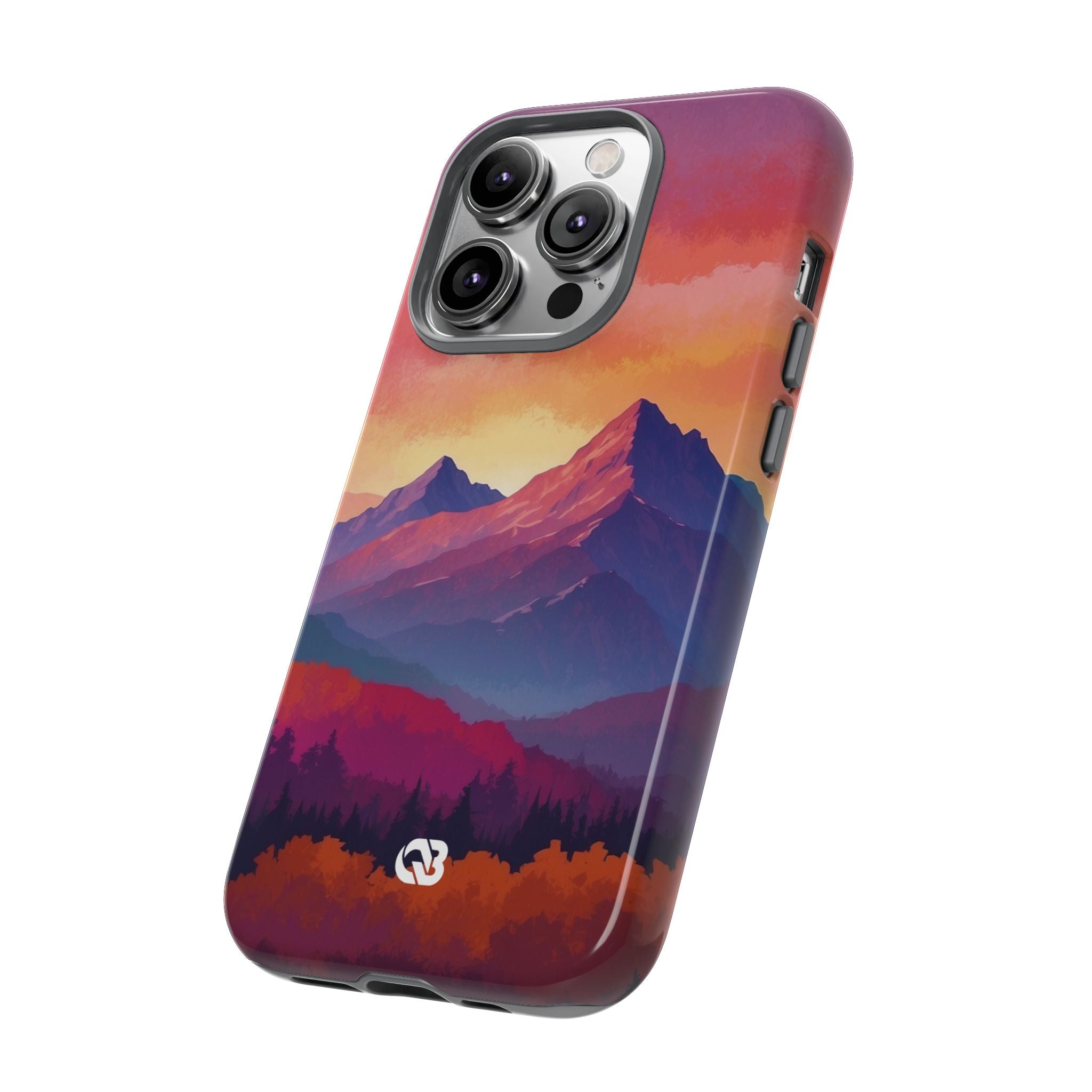 Crimson Mountain Dusk · Tough Phone Case for iPhone