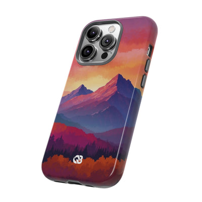 Crimson Mountain Dusk · Tough Phone Case for iPhone