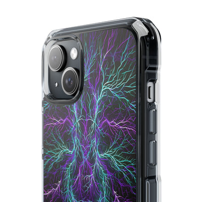 Electric Plasma Arbor · Clear Impact Magnetic Phone Case for iPhone · Purple