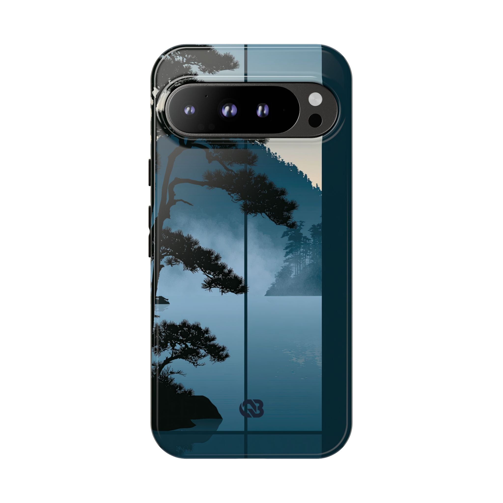 Blue Tough Phone Case for Google Pixel - Kyoto Mist Pine