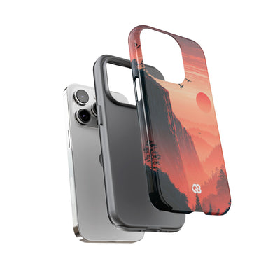 Orange Tough Phone Case for iPhone - Crimson Ridge Flight