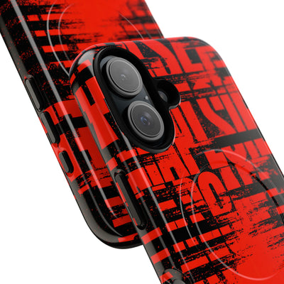 Crimson Redaction · Tough 2.0 Magnetic Phone Case for iPhone · Black