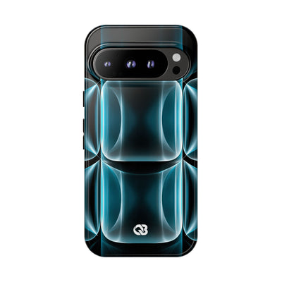 Translucent Cyber Grid · Tough Phone Case for Pixel ·  Teal