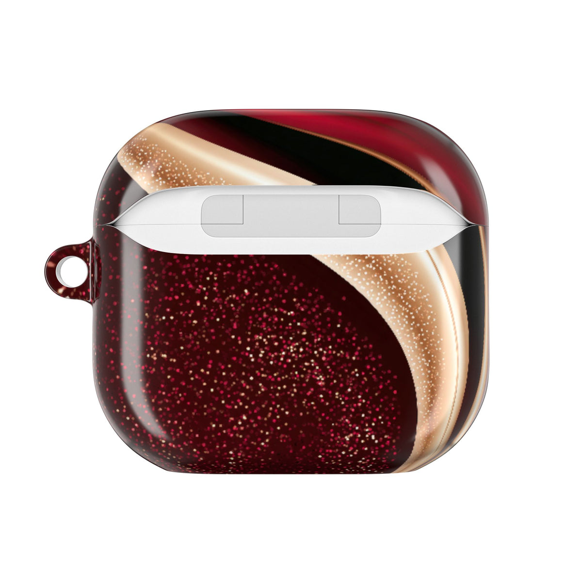 Gilded Crimson Flow · Hard Case for AirPods & AirPods Pro · Red