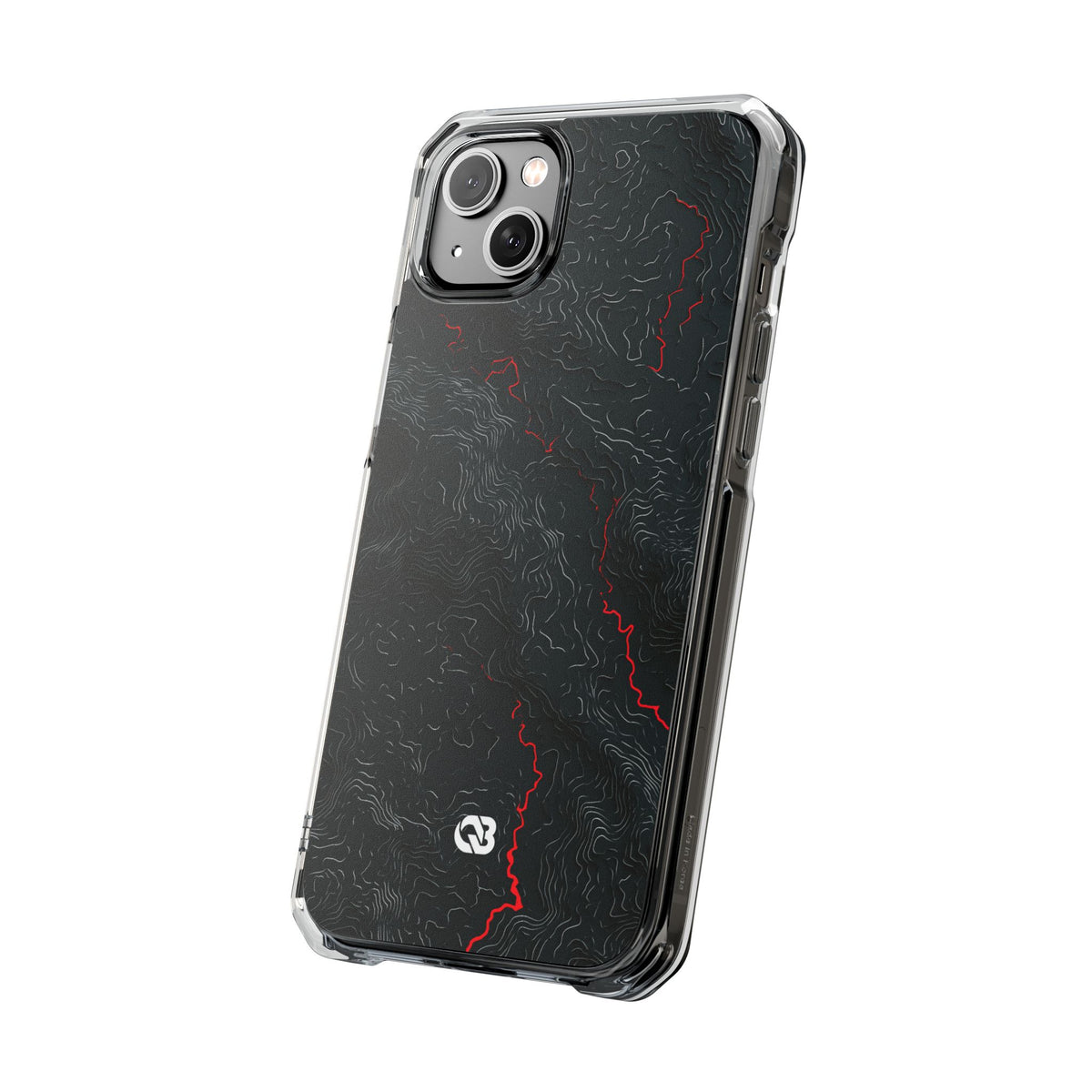Crimson Rift · Clear Impact Magnetic Phone Case for iPhone ·  Black