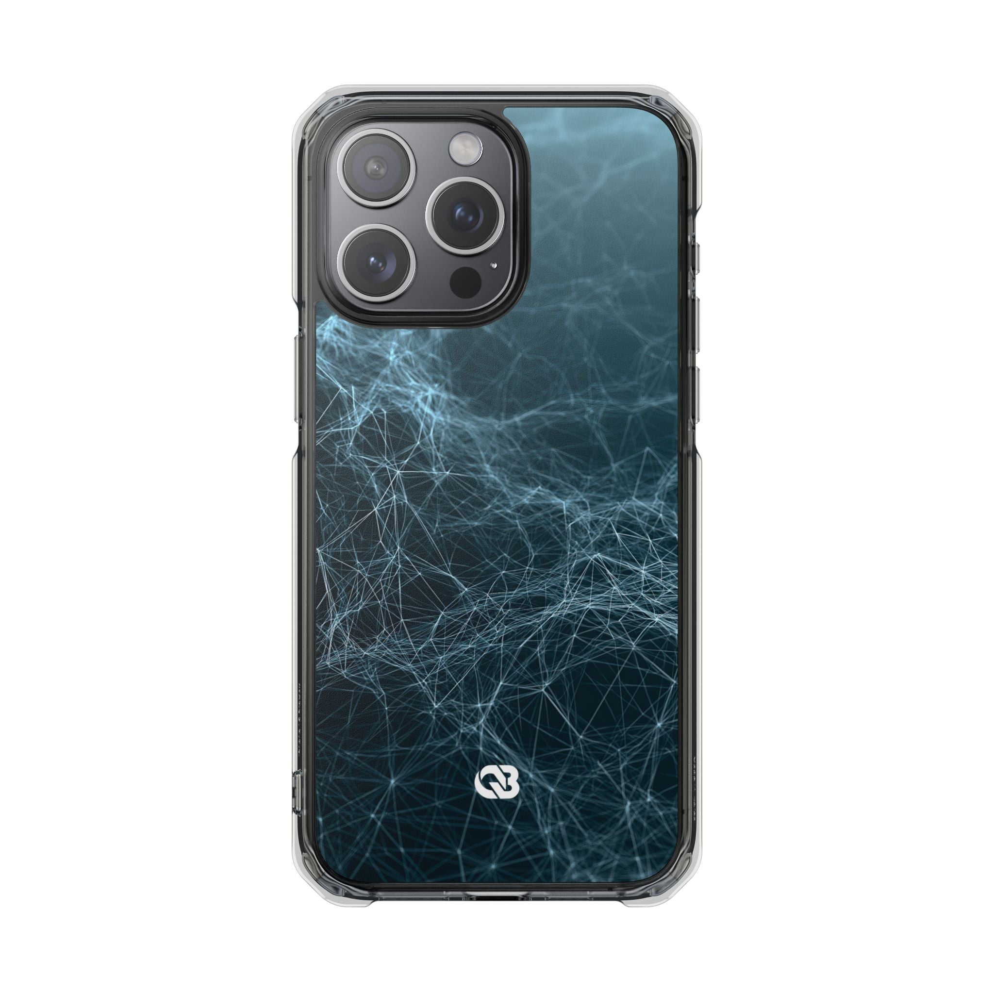 Teal Impact MagSafe Phone Case for iPhone - Arctic Neural Mesh