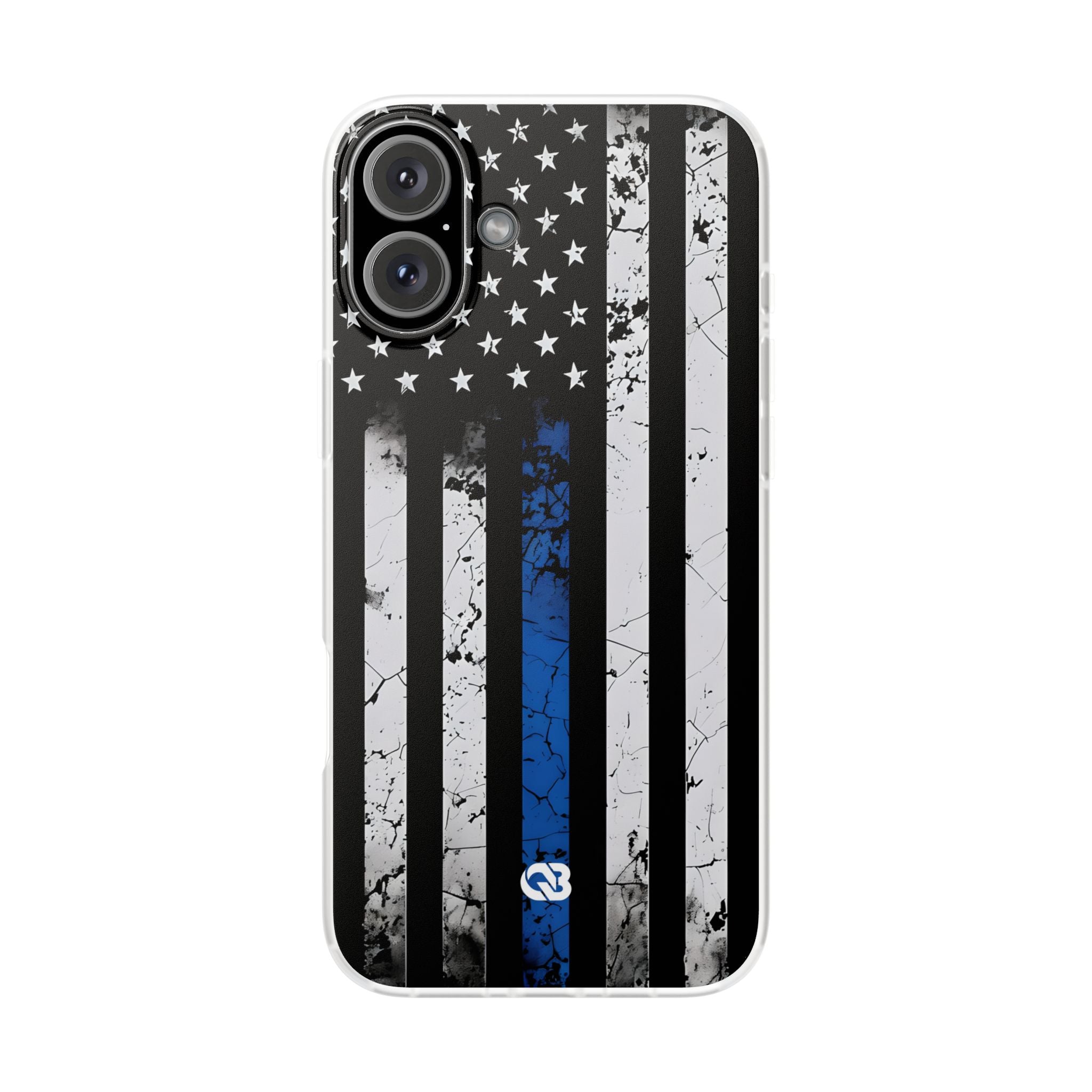Gritty Cobalt Flag · Soft Phone Case for iPhone