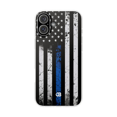 Gritty Cobalt Flag · Soft Phone Case for iPhone
