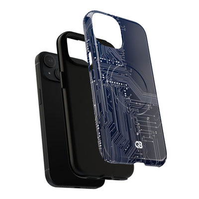 Blue Tough 2.0 Magsafe Phone Case for iPhone - Cobalt Data Stream
