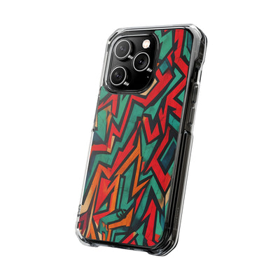 Jagged Teal Static · Impact Phone Case for iPhone · Magsafe