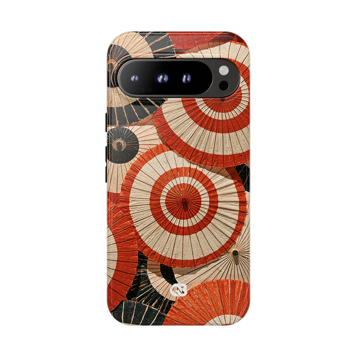 Vermilion Wagasa Motif · Tough Phone Case for Pixel ·  Red