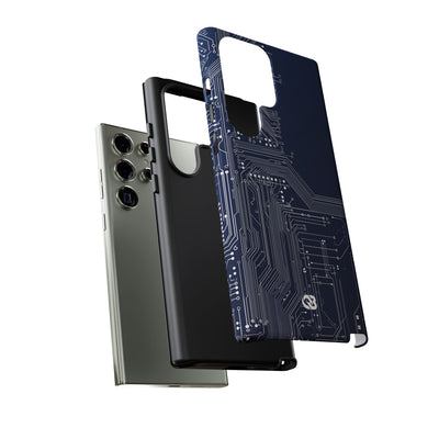 Blue Tough Phone Case for Samsung - Cobalt Data Stream